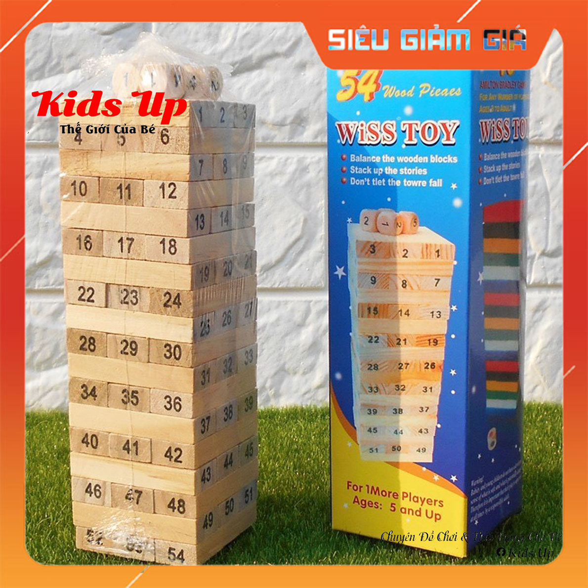Đồ chơi rút gỗ cho bé 54 thanh loại nhỏ,Trò chơi thông minh cho bé,phù hợp với lưa tuổi 2 3 4 5 tuổi