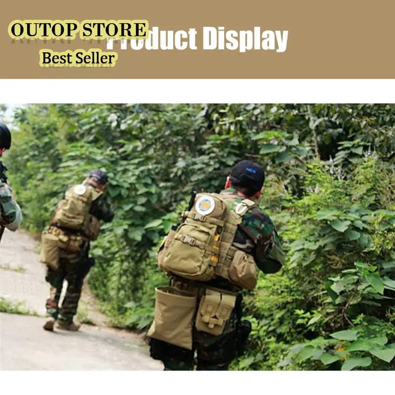 Tactical Molle Magazine Dump Pouch Recycling Bag Large Waist Storage Bag Black