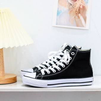 Giày Converse Cổ Cao Đen Nam Nữ, Size 36 Đến 43, Cổ Thấp Đen