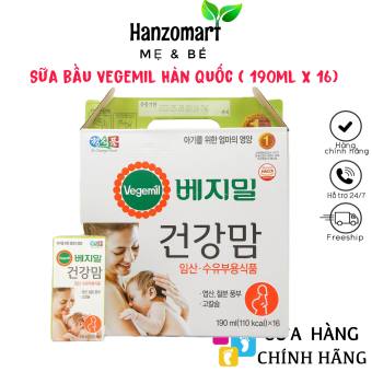 Sữa bầu Vegemil Hàn Quốc (Nguyên thùng 16 hộp x 190ml)