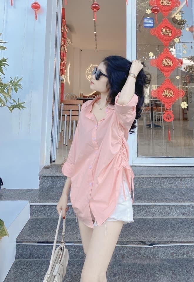 Sét bộ áo sơ mi + quần trắng