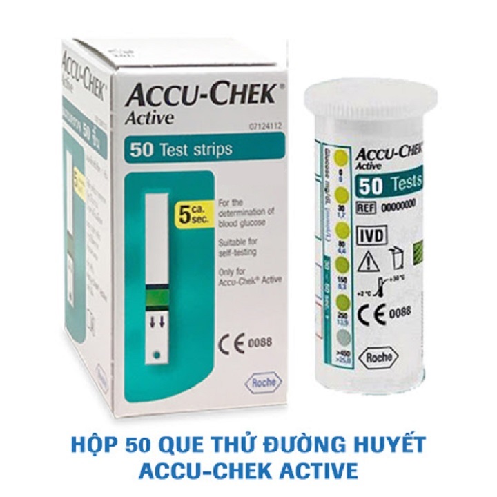 [HCM]Que thử đường huyết Accu-Chek Active 50