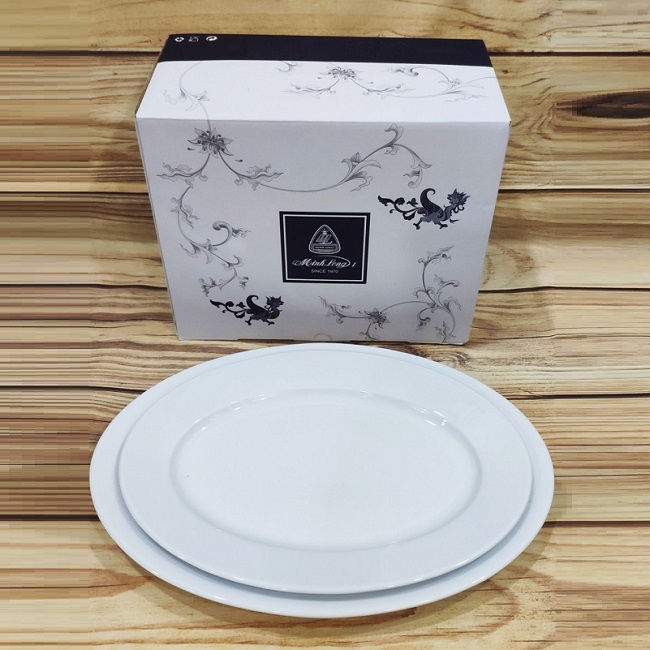 Dĩa hột xoài trẹt sứ Minh Long - dĩa hột xoài sứ Minh Long