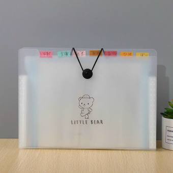 Bìa Đựng Hồ Sơ 8 Ngăn Nhựa Trong Nhám - File Hồ Sơ 8 ngăn