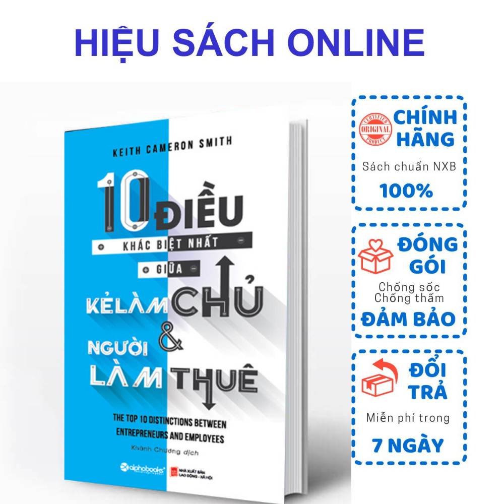 Sách - 10 điều khác biệt nhất giữa kẻ làm chủ và người làm thuê - tặng kèm bookmark