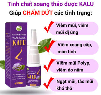 Xịt Xoang Kalu _Tinh chất xoang thảo dược ,dược liệu thiên nhiên an toàn ,dịu nhẹ ,làm giảm các triệu chứng viêm xoang viêm mũi dị ứng