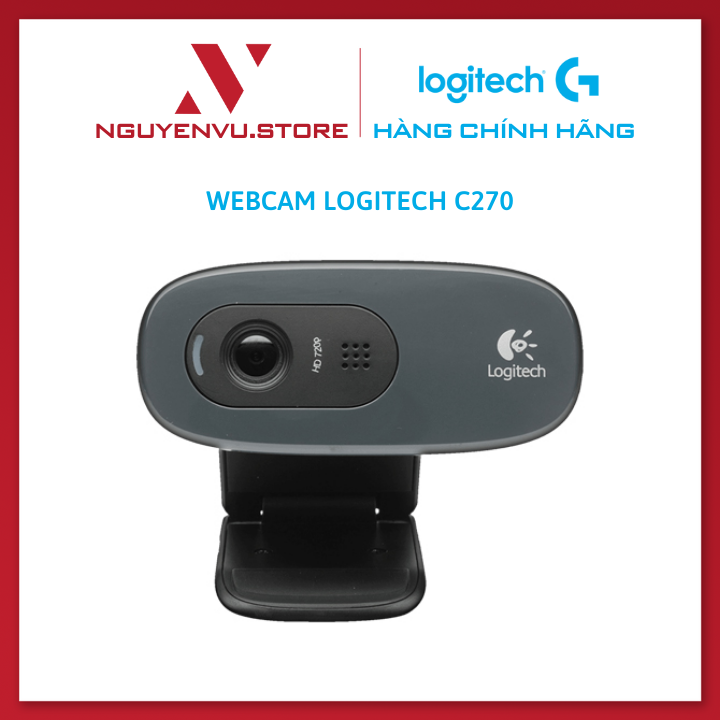 Webcam Logitech C270 (HD 1080px720p) - Hàng Chính Hãng