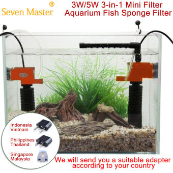 Bộ Lọc Bể Cá Mini 3W/5W 3 Trong 1 Bể Cá Bể Cá Lọc Bơm Lọc Đa Năng