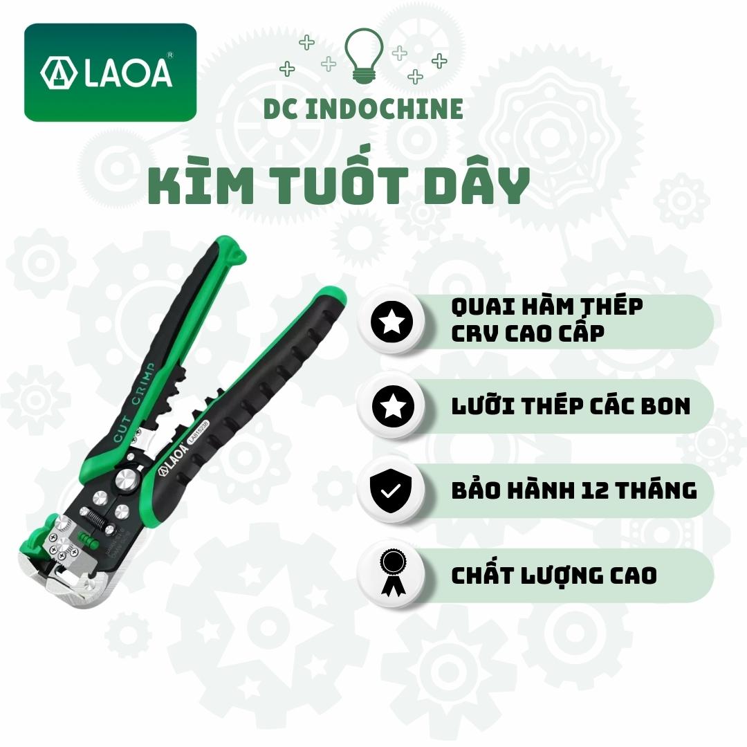 Kìm tuốt dây tự động LAOA chuyên dụng, thép Cr-V chất lượng cao, hàng chính hãng