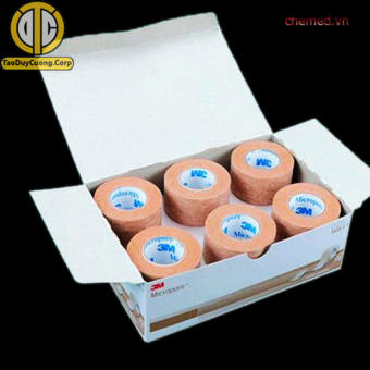 Băng keo giấy y tế màu nâu 3M - Micropore 2.5cmx9.1m dùng trong y tế