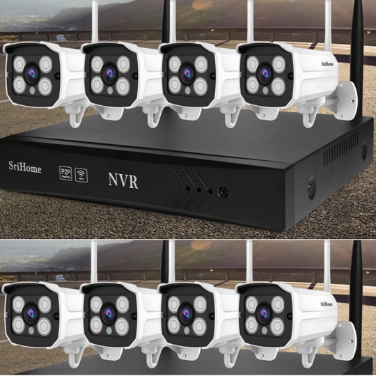 Bộ kit camera wifi 1 đầu ghi + 4 mắt camera 720p