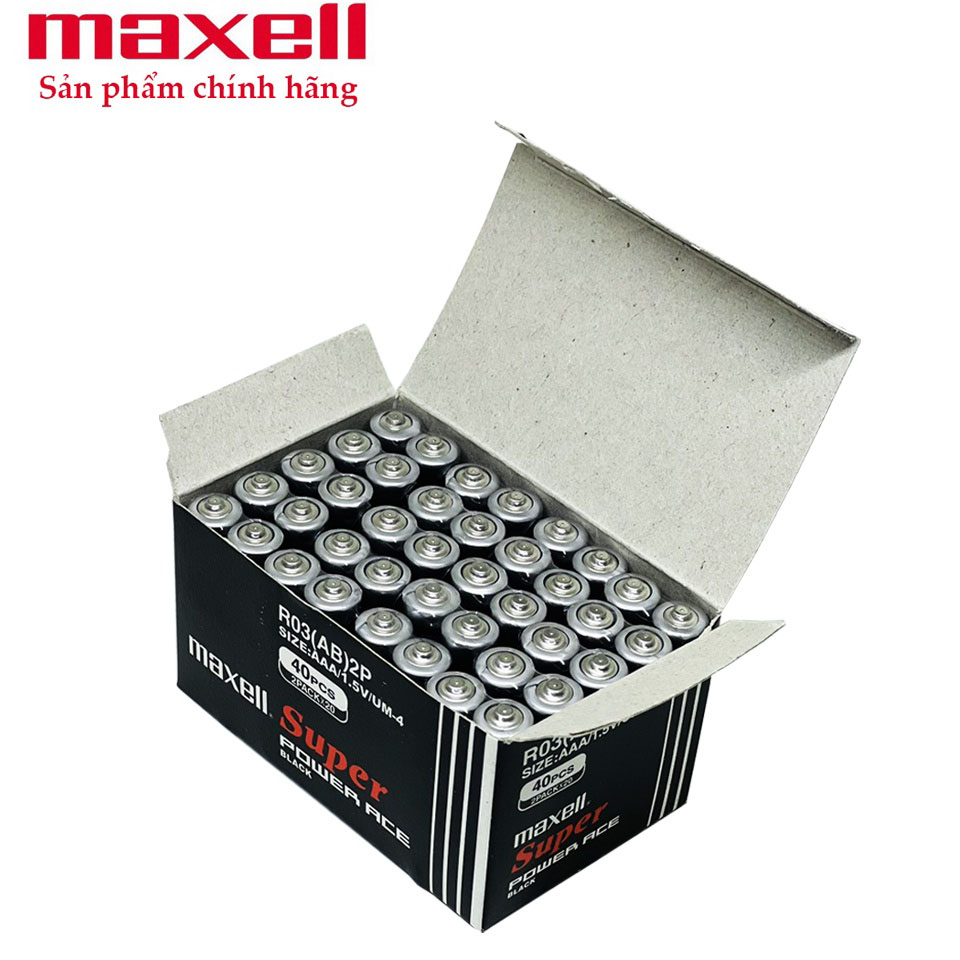  Pin đũa AAA  Nhỏ  Maxell R03P - Hàng chính hãng  Maxell Super Power Ace dùng cho remote TV máy lạnh... 