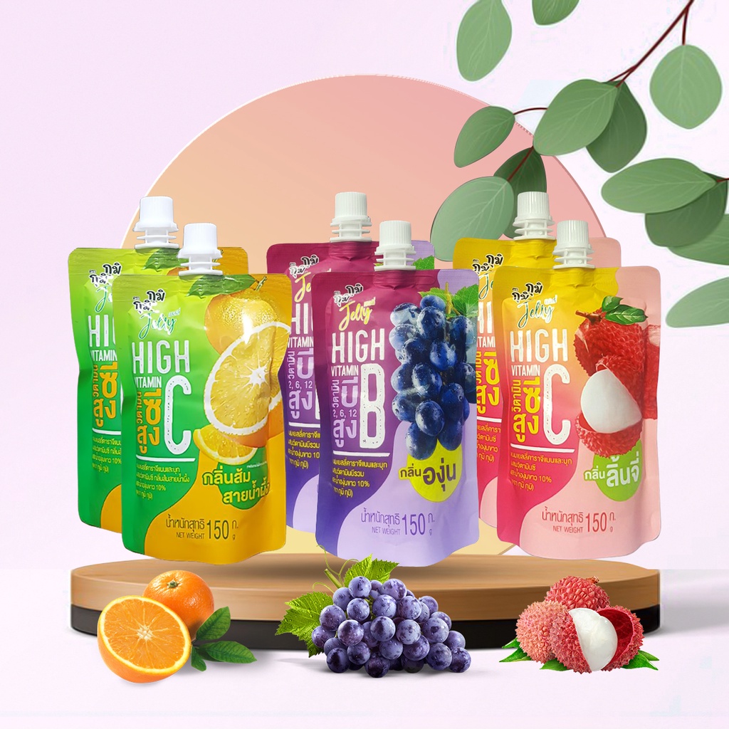 Nước Thạch Trái Cây Jelly Thái Lan Bổ Sung Vitamin C Túi 150ml