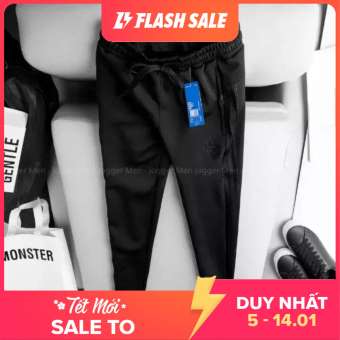 Quần Thể Thao Nam Nữ Phối 3 Sọc Ống Bo Cao Cấp Chất Thun Polyester Dày Dặn Hot Trend