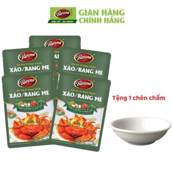 Combo 5 Gói Gia Vị Xào/ Rang me Barona 80g, tặng một chén chấm sứ