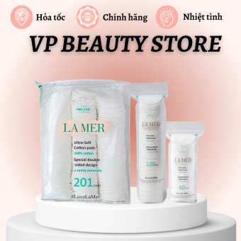 Bông tẩy trang La Mer cotton mềm mịn 60 - 120 - 201 miếng
