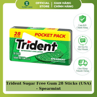 Kẹo Gum Trident Sugar Free Gum Ngon, Thích Mê Trident Original Flavor  28 Sticks (USA)