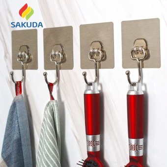 Móc Dán Tường Chịu Lực Siêu Dính Chất Liệu Inox, Móc Treo Đồ Dán Tường Đa Năng Có Thể Xoay 180 Độ