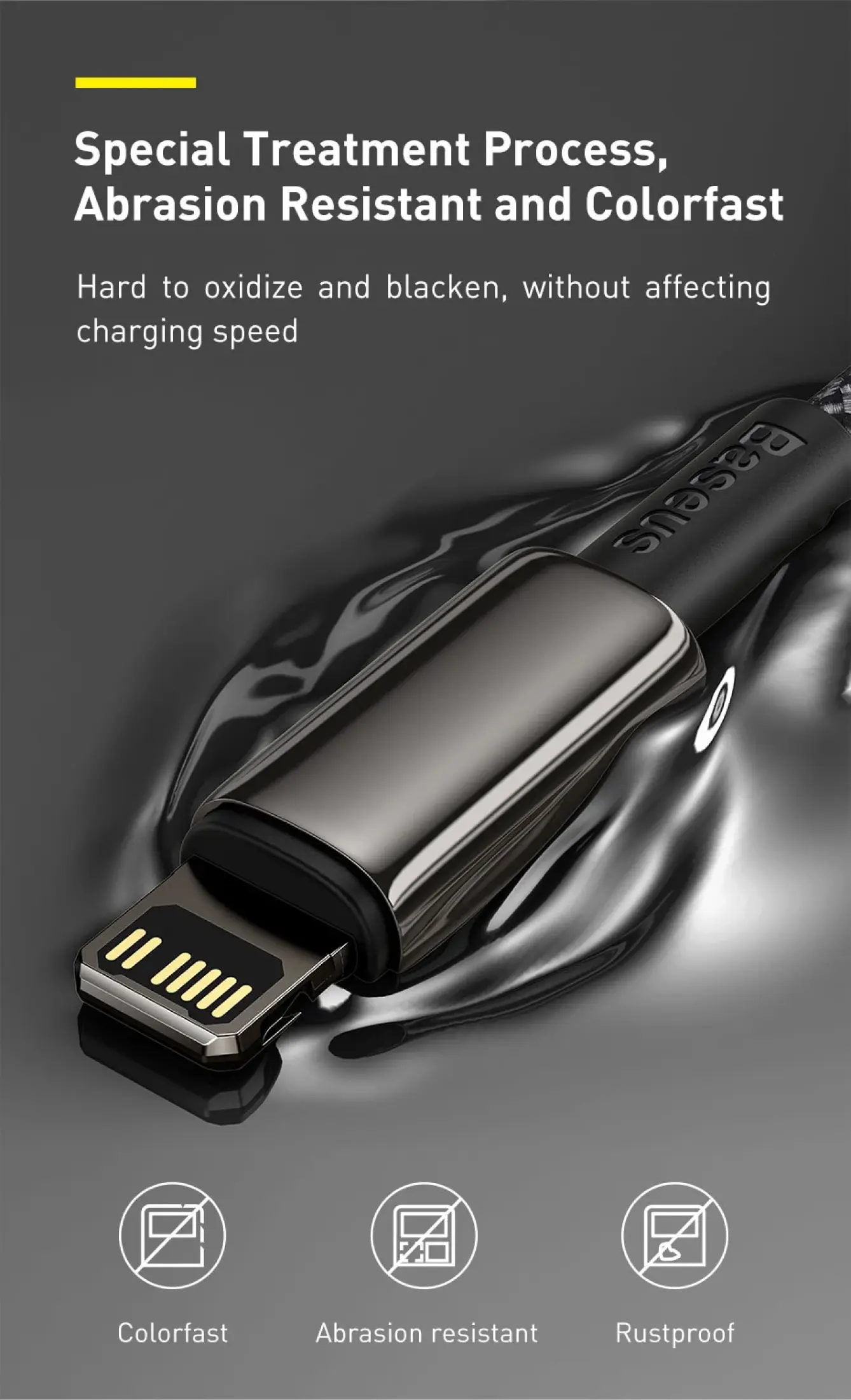 Baseus Tungsten Gold Cable Type-C Lightning PD 20W 1M