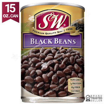 Đậu Đen Đóng Hộp S&W Black Beans, Hộp 425g (15 Oz.)