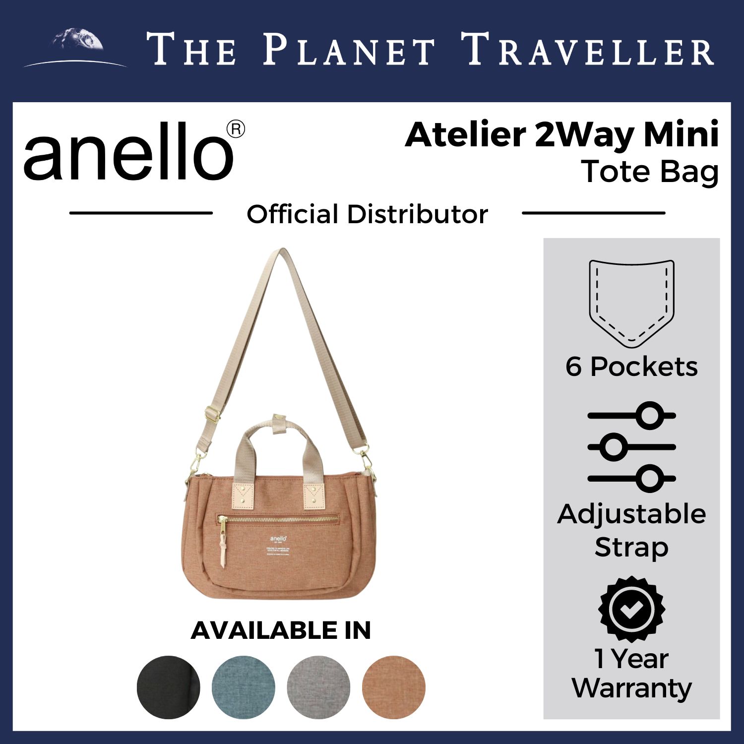 Buy Anello Circle 2Way Mini Tote Bag (Mint Green) in Singapore & Malaysia -  The Planet Traveller