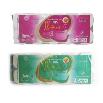 Giấy vệ sinh Hà Nội 3 lớp 10 cuộn loại 1.6kg