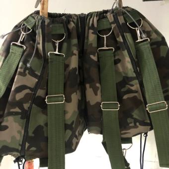 Balo 2 lồng chim dây rời  lồng 1 mặt