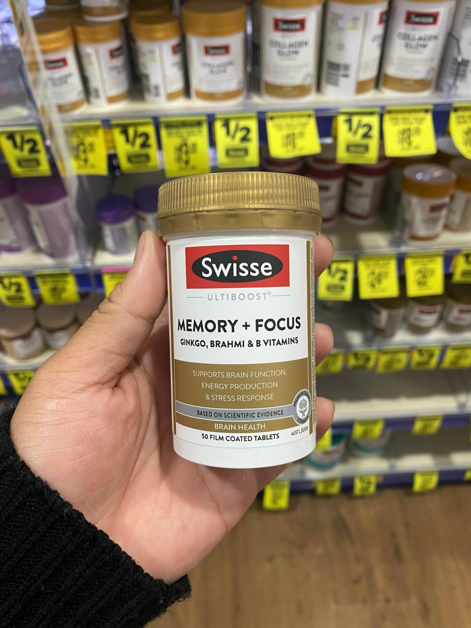 Bổ não, tăng cường trí nhớ Swisse Memory Focus 50 viên