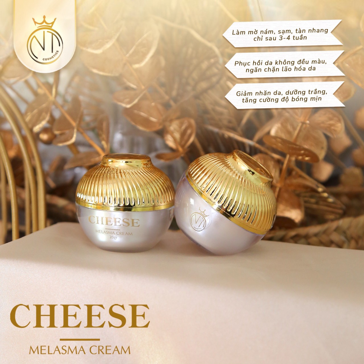 Kem dưỡng da, chống nắng, ngừa nám cheese