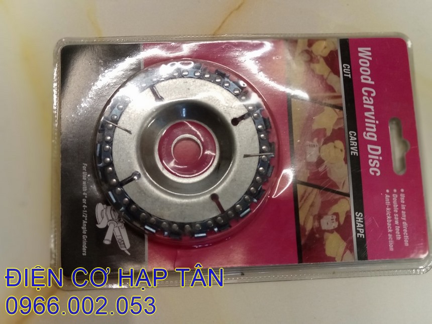 Đĩa lưỡi cưa xích cắt , phay , phá gỗ đa năng gắn máy mài 100mm đĩa cưa xích cắt , phay ,phá gỗ đa năng cho máy mài 100mm