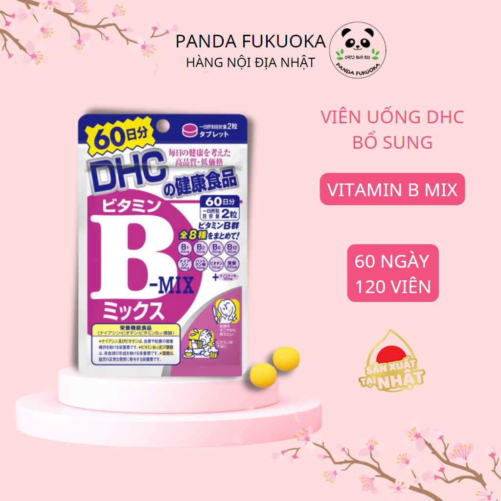 Viên Uống Dhc Vitamin B Mix 60 Ngày 120 Viên - Bổ Sung 8 Loại Vitamin B Và Inositol - Vitamin B Tổng Hợp Nhật Bản Chính Hãng - Viên Uống Vitamin Tăng Đề Kháng Sáng Đẹp Da Giá Tốt