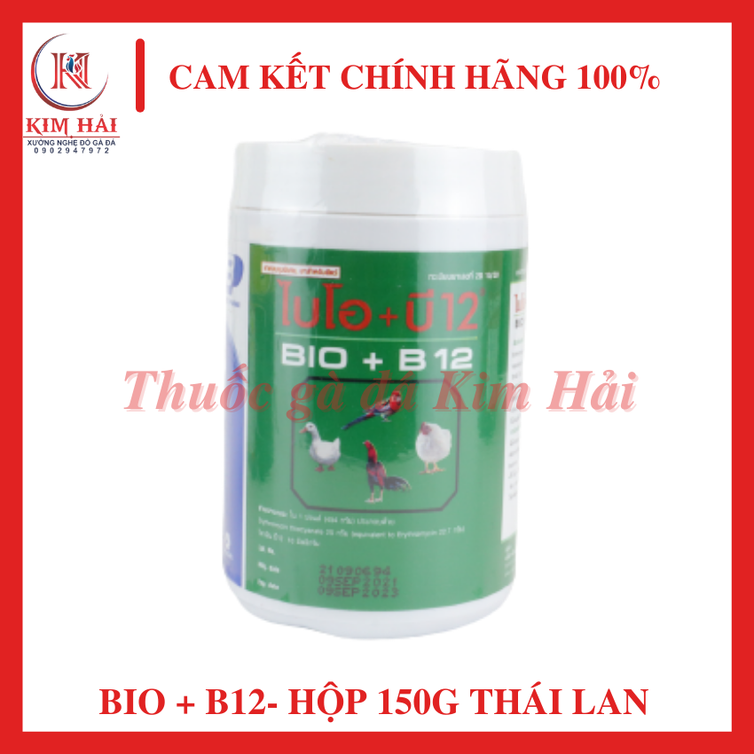 Úm Phòng bệnh Bio B12- Lọ 150g Thái Lan-Chuyên p-h-òng và hỗ trợ đ.iề.u tr.ị cho gà con,gà đá khi thời tiết giao mùa.Úm gà con khỏe mạnh,tỉ lệ hao đàn thấp ngăn ngừa các bệnh đường ruột,tiêu hóa .