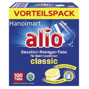 Viên rửa bát Alio Classic 100 viên - Hanoimart (Vệ sinh máy rửa bát)