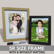 Caricature Solo/Couple w/ 5R frame with Stand ⭐⭐⭐⭐⭐