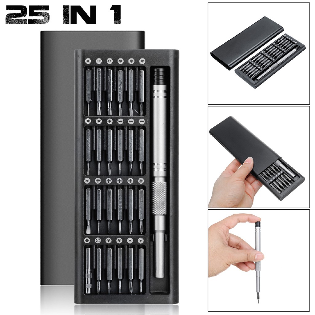 Bộ tua vít đa năng 25 món - Bộ tua vít sửa điện thoại, tô vit sửa iphone, tua vít tháo laptop