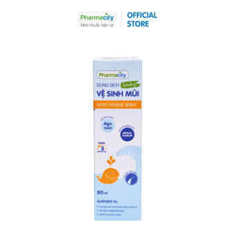 Dung dịch vệ sinh mũi cho trẻ Nose Hygiene Spray Baby Pharmacity (80ml)