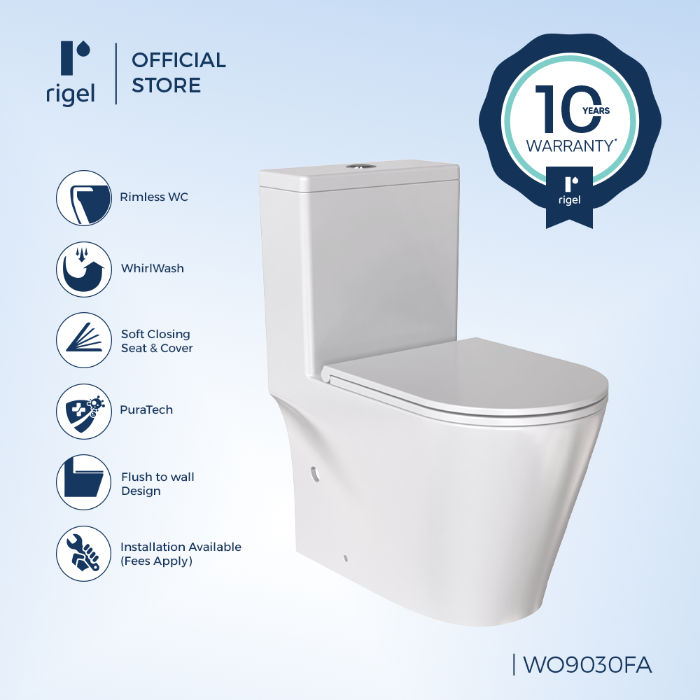 Inspire Toilet: Rimless Tornado Flush Close Coupled Bowl & Seat