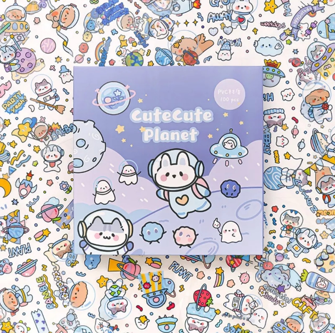 Hộp sticker trang trí sổ tay 100 tờ
