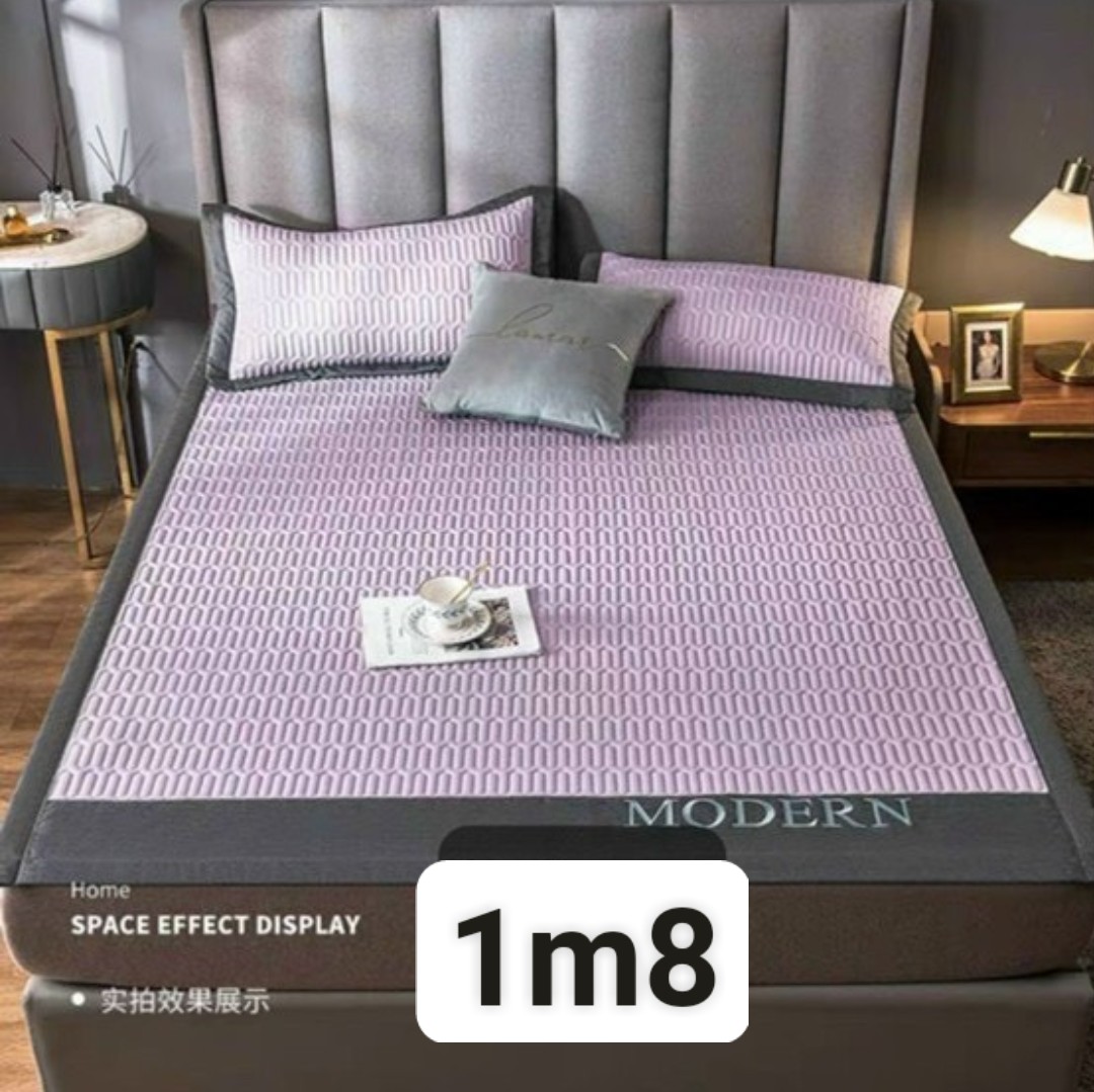 Chiếu cao su non ,chiếu điều hòa cao su non tặng kèm 2 vỏ áo gối loại kích thước 1m8 x2m