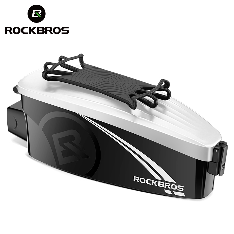 Rockbros túi đạp xe túi xe đạp ống trên vỏ cứng pc có giá đỡ điện thoại bằng silicon cho điện thoại 6.7 inch túi trước xe đạp thiết kế vỏ sò nâng cấp với tấm che mưa phụ kiện xe đạp