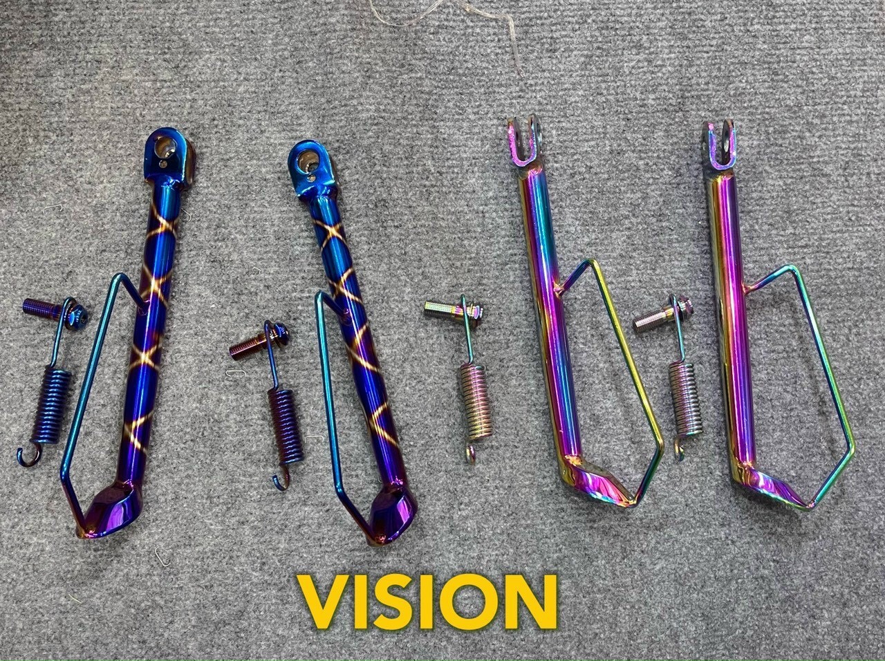 Chân chống nghiêng inox đặc xe vision xi titan