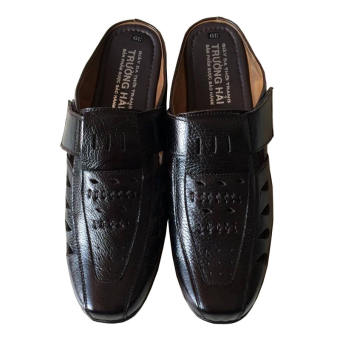 Dêp bít mũi rọ nam da bò cao cấp THBM059