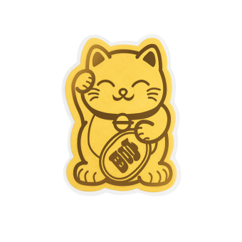 Linh phù mèo thần tài - Miếng dán điện thoại cầu may mắn, cầu tài lộc