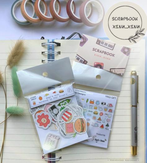 Sticker dán sổ tay, trang trí sổ dán ảnh, scrapbook, nhãn dán sinh nhật, giáng sinh