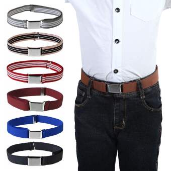 Adminnistrate trigon74on9 thời trang đàn hồi cao dây đeo quần màu trơn thắt lưng có thể điều chỉnh khóa hợp kim trẻ em Thắt lưng vải bố