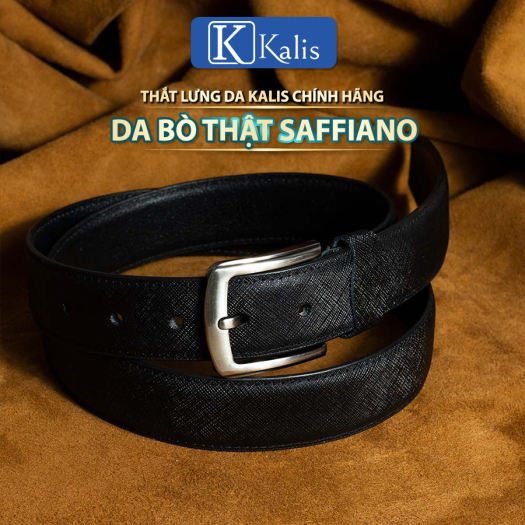 Thắt lưng nam cao cấp chính hãng KALIS da bò thật 100% Full hộp khóa kim dây nịt nịch thắt lưng da bò thật nam cao cấp hàng hiệu.