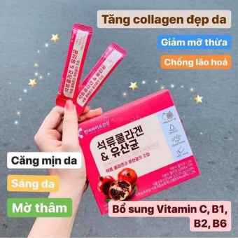 Bột Collagen Uống Lựu Đỏ Bio Cell Hàn Quốc
