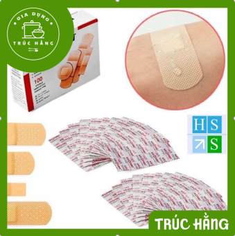 Hộp 100 miếng Băng keo y tế cá nhân AID FIRS sơ cứu vết thương