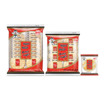 Thùng 20 Gói Bánh Tuyết Want Want Hương Gạo Nhật Gói 84g, Bánh Gạo Nhật Vị Nước Tương Want Want Gói 52g Giòn Tan