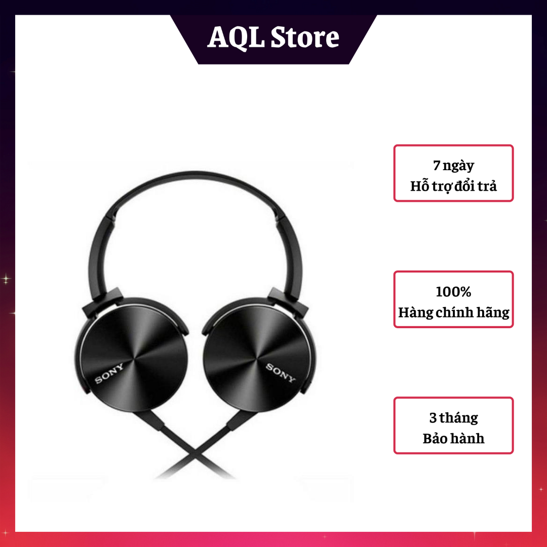 Tai nghe chụp tai có dây có mic đàm thoại Sony XB450BT nhiều màu lựa chọn - Tai nghe chơi game, nghe nhạc, xem phim, học zoom
